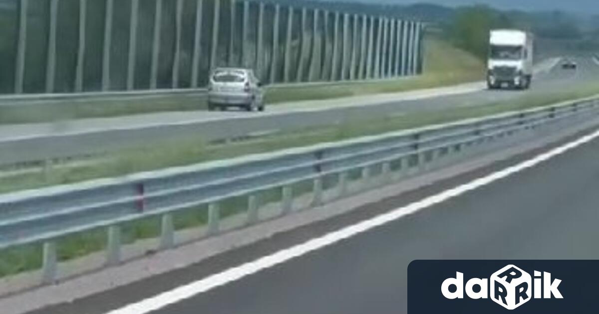 установииШофьор движещ се в насрещното по автомагистрала Тракия е установен