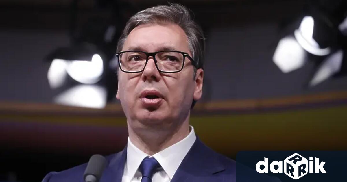 Сръбският президент Александър Вучич обяви в публикация в Инстаграм че