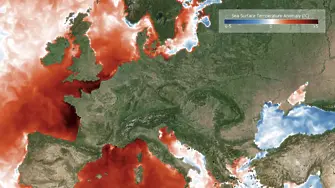 Mорските и океанските води около Европа по-топли от обичайното