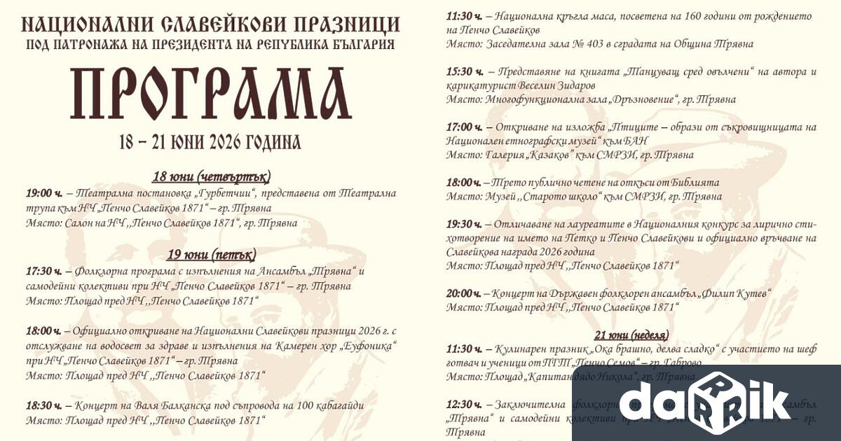 Престижните Национални Славейкови празници които са най значимото културно събитие