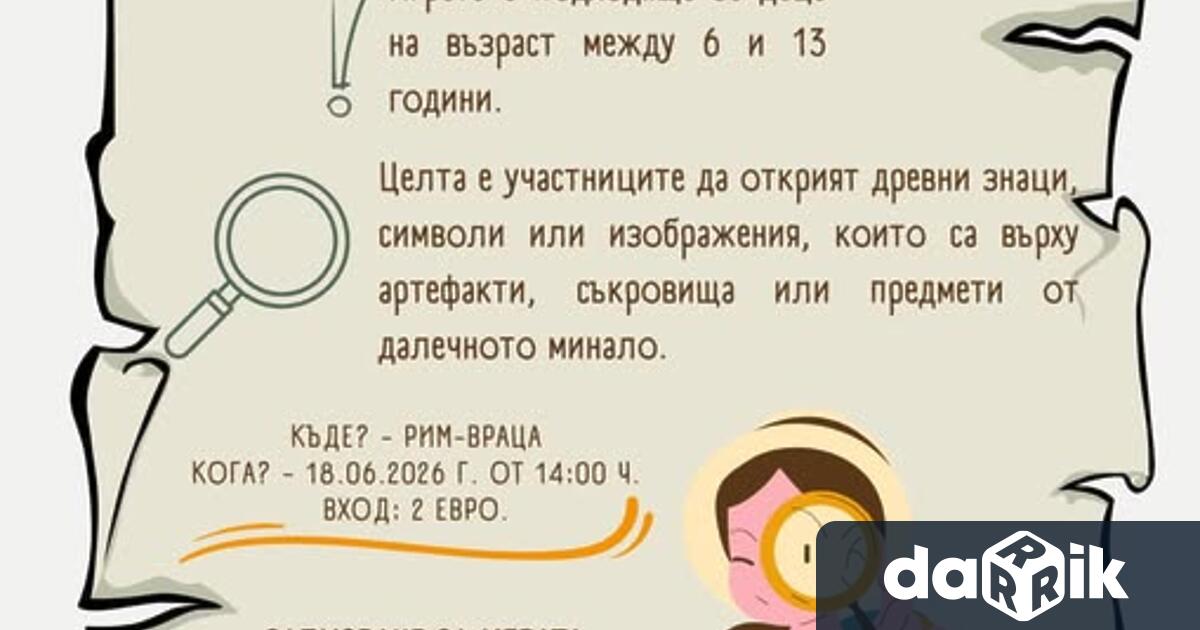 Регионалният исторически музей във Враца кани младите хора на приключенска