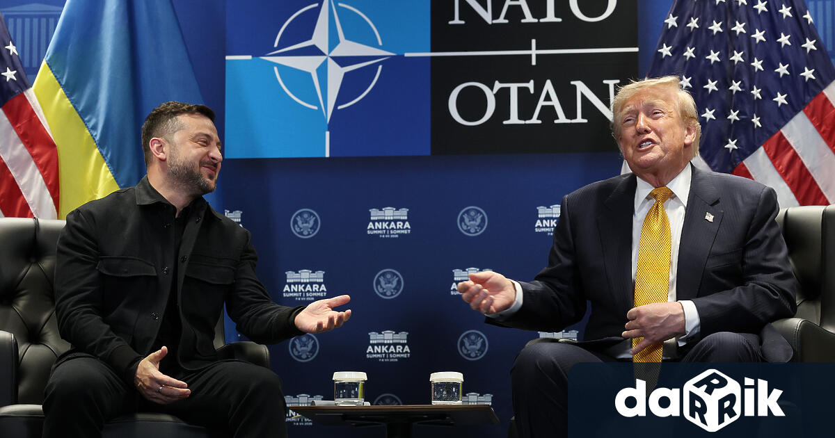 Президентът на САЩ Доналд Тръмп и президентът на Украйна Володимир