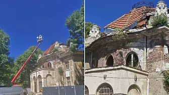 Започна аварийно обезопасяване на покрива на баня „Горна баня“ 