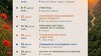 Август  във Враца ще премине под знака на културата, традициите и спорта
