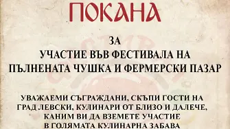 Седми Национален Фестивал „Пълнената чушка - най-вкусната левченска традиция” – 2026 в град Левски на 29 август
