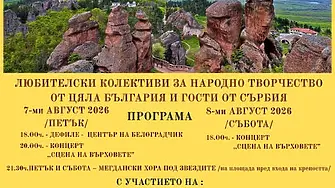 Самодейи състави от България и Сърбия ще се срещнат на Фолклорен събор в Белоградчик