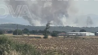 Голям пожар бушува в Пловдивско