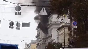 Руски дрон атакува сградата на Службата за сигурност на Украйна в центъра на Киев (СНИМКА+ВИДЕО)