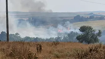 Голям пожар избухна в крайграничната в област Ямбол