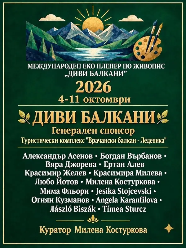 За първи път Международен екопленер „Диви Балкани“ събира художници в „Леденика“