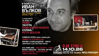Българската музикална сцена се събира на 14 октомври в чест на Иван Вълков