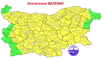 Внимание валежи: Жълт код за дъжд е в сила за почти цялата страна