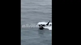 Първи кадри от атаката на морски дрон срещу контейнеровоза край Шабла (ВИДЕО)